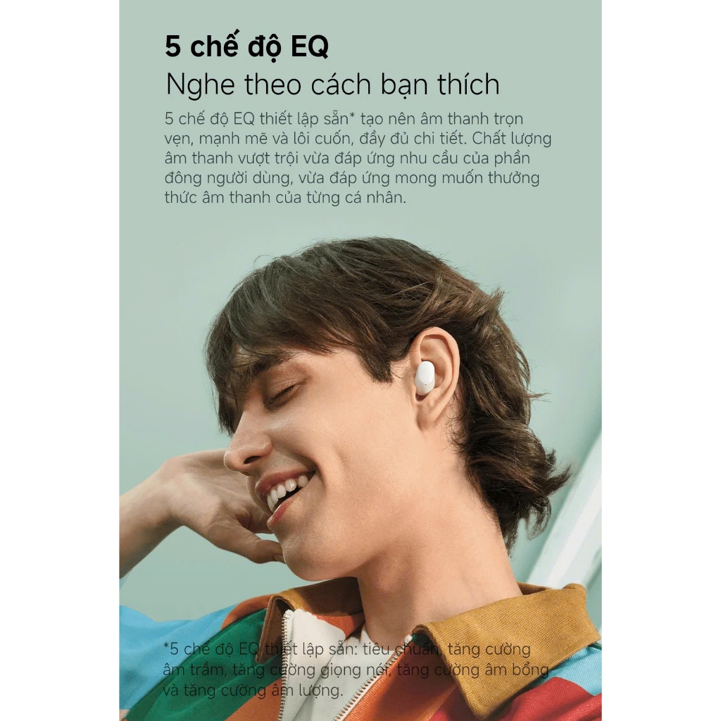 Tai nghe Bluetooth Redmi Buds 6 Play Xiaomi - Giảm tiếng ồn bằng AI - Thời lượng pin lên tới 36 giờ - Siêu nhẹ 3,6g