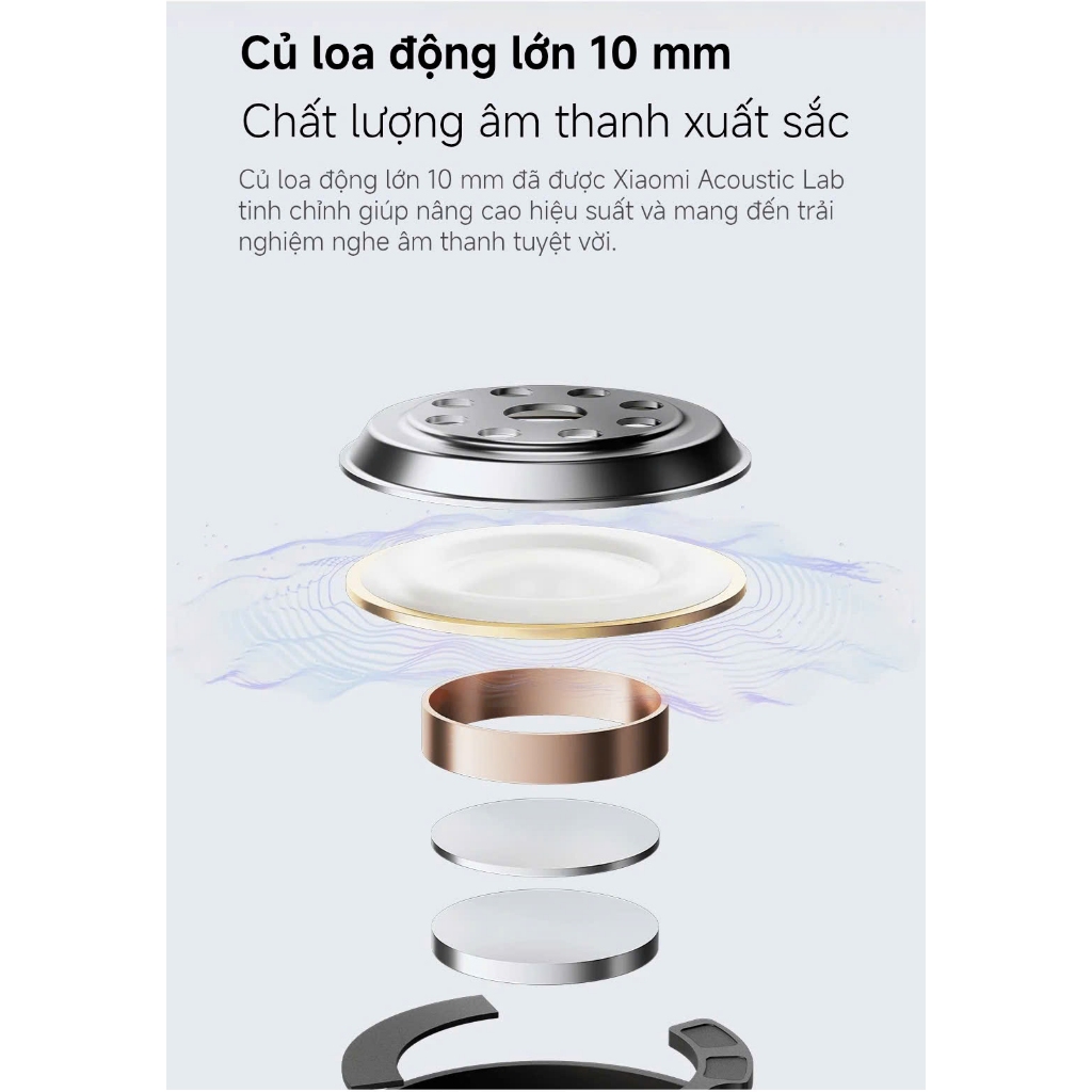 Tai nghe Bluetooth Redmi Buds 6 Play Xiaomi - Giảm tiếng ồn bằng AI - Thời lượng pin lên tới 36 giờ - Siêu nhẹ 3,6g