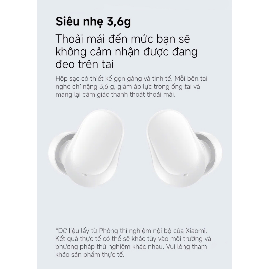 Tai nghe Bluetooth Redmi Buds 6 Play Xiaomi - Giảm tiếng ồn bằng AI - Thời lượng pin lên tới 36 giờ - Siêu nhẹ 3,6g