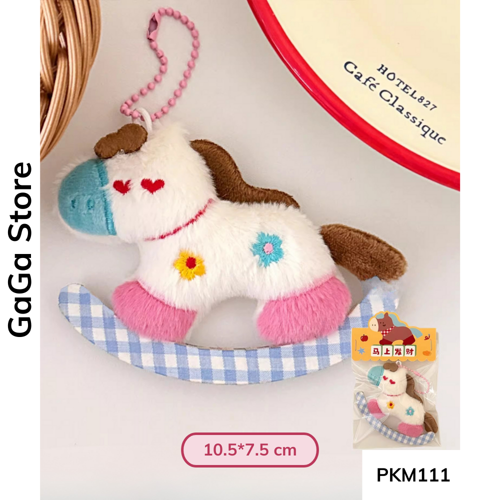 Móc khóa hình con ngựa dễ thương , phụ kiện trang trí balo , túi xách quà lưu niệm PKM111 gagastore