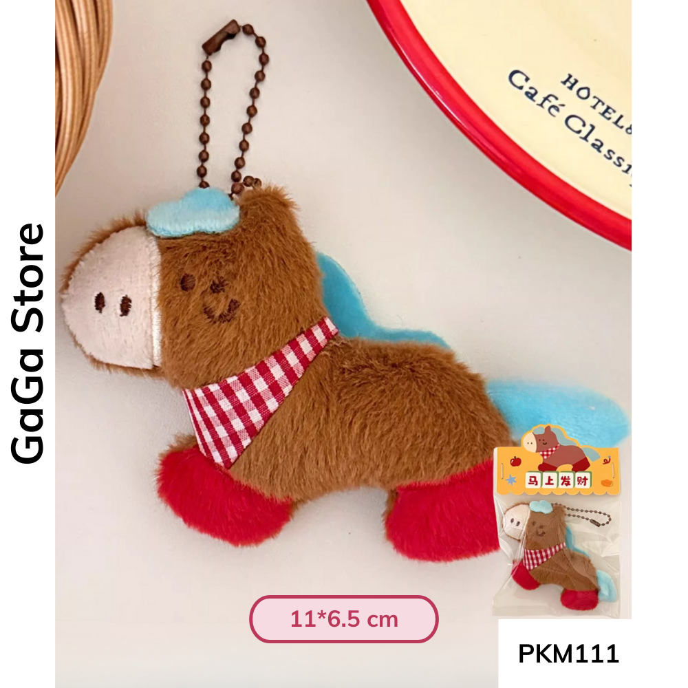 Móc khóa hình con ngựa dễ thương , phụ kiện trang trí balo , túi xách quà lưu niệm PKM111 gagastore