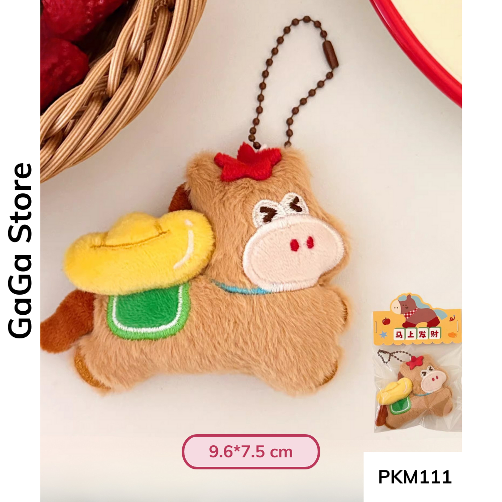 Móc khóa hình con ngựa dễ thương , phụ kiện trang trí balo , túi xách quà lưu niệm PKM111 gagastore