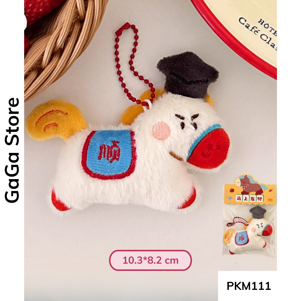 Móc khóa hình con ngựa dễ thương , phụ kiện trang trí balo , túi xách quà lưu niệm PKM111 gagastore