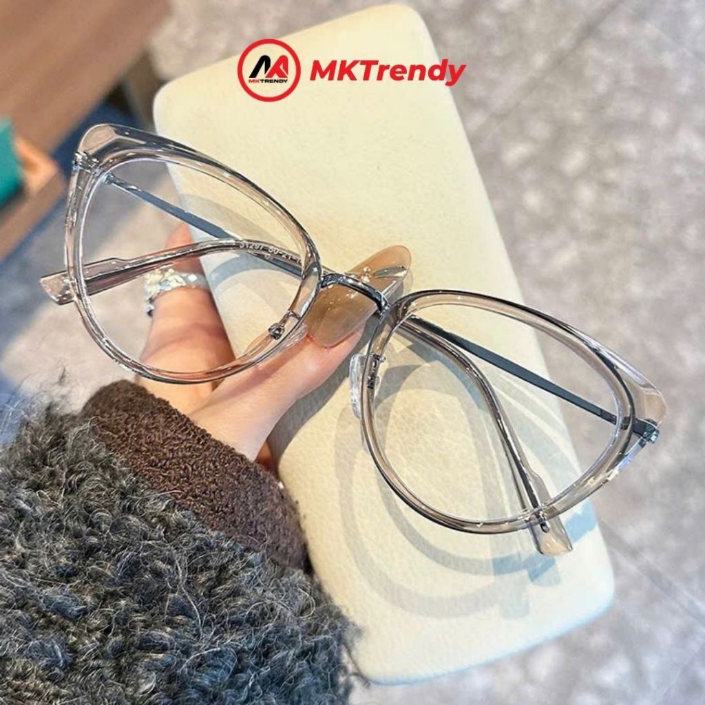 [Live x MKTRENDY] Kính mắt mèo nữ gọng kim loại chống ánh sáng xanh chống tia UV thời trang K68