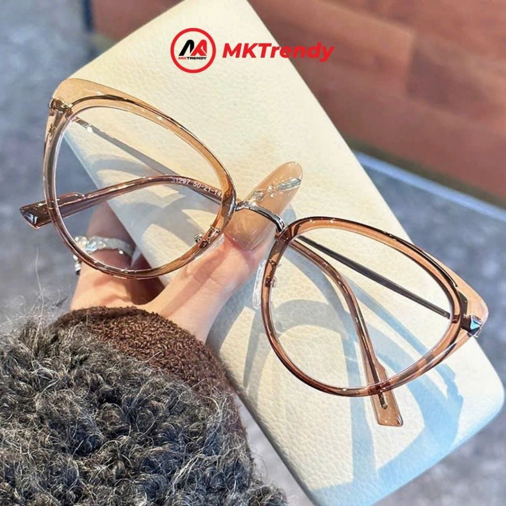 [Live x MKTRENDY] Kính mắt mèo nữ gọng kim loại chống ánh sáng xanh chống tia UV thời trang K68
