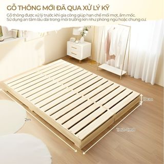Giường Pallet Hộp 2 Mặt 1m2x2m 1m6x2m 1m8x2m, Khung Giường Ngủ Chắc Chắn Gỗ Thông Tự Nhiên Giá Rẻ Nhiều Kích Thước