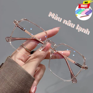 【Tặng miễn phí hộp đựng kính】Kính cận chống ánh sáng xanh mắt kính tháo rời gọng to mặt nhỏ unisex 077