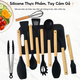 Bộ dụng cụ nhà bếp19 món silicon món chịu nhiệt tốt dụng cụ nấu ăn làm bánh chống dính dễ dàng vệ sinh, Chịu Nhiệt