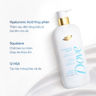 Sữa tắm Dove Hyaluronic Acid dưỡng ẩm da - Hydration Boost 547ml