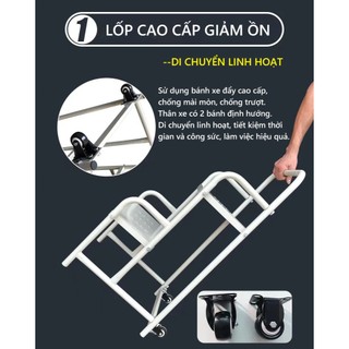 thang bậc di động Kệ bậc thang Kệ Tam Cấp Thang Kệ siêu thị thang máy vận chuyển hàng hóa xe leo núi nhà kho Với bánh xe