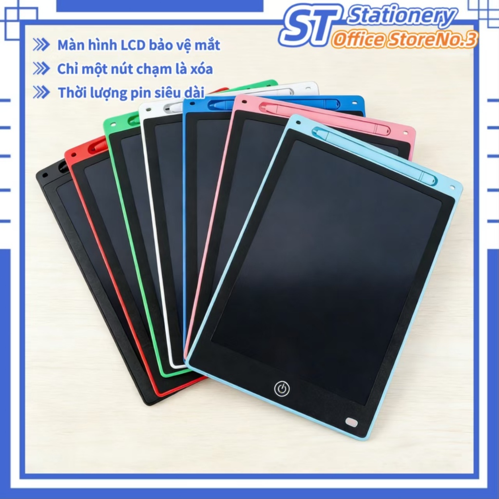 Bảng vẽ tự xóa LCD đa màu, kèm bút & pin - đồ chơi an toàn, phát triển tư duy cho bé,quà  cho trẻ em.