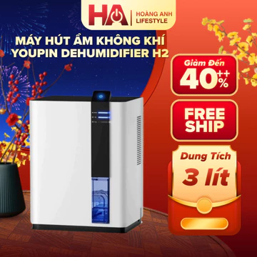Máy Hút Ẩm Không Khí YOUPIN Dehumidifier H2, Công Suất 70W, Máy Hút Ẩm Và Lọc Không Khí Cho Phòng 120m2 - Bảo Hành 1 Năm