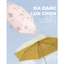 Ô siêu nhẹ cầm tay che mưa/nắng ngăn 99% UV NASON Ultra Light gấp gọn họa tiết hoa