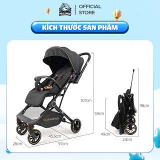 Xe Đẩy Cho Bé Baobaohao Y8 Chính Hãng, Xe Đẩy Gấp Gọn 3 Tư Thế Ngả Tiện Lợi, Bánh Xe Giảm Xóc An Toàn