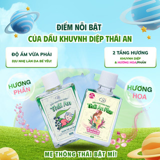 Dầu Massage Cho Bé Khuynh Diệp Thái An Hương Hoa/Hương Phấn Phiên Bản Nâng Cấp