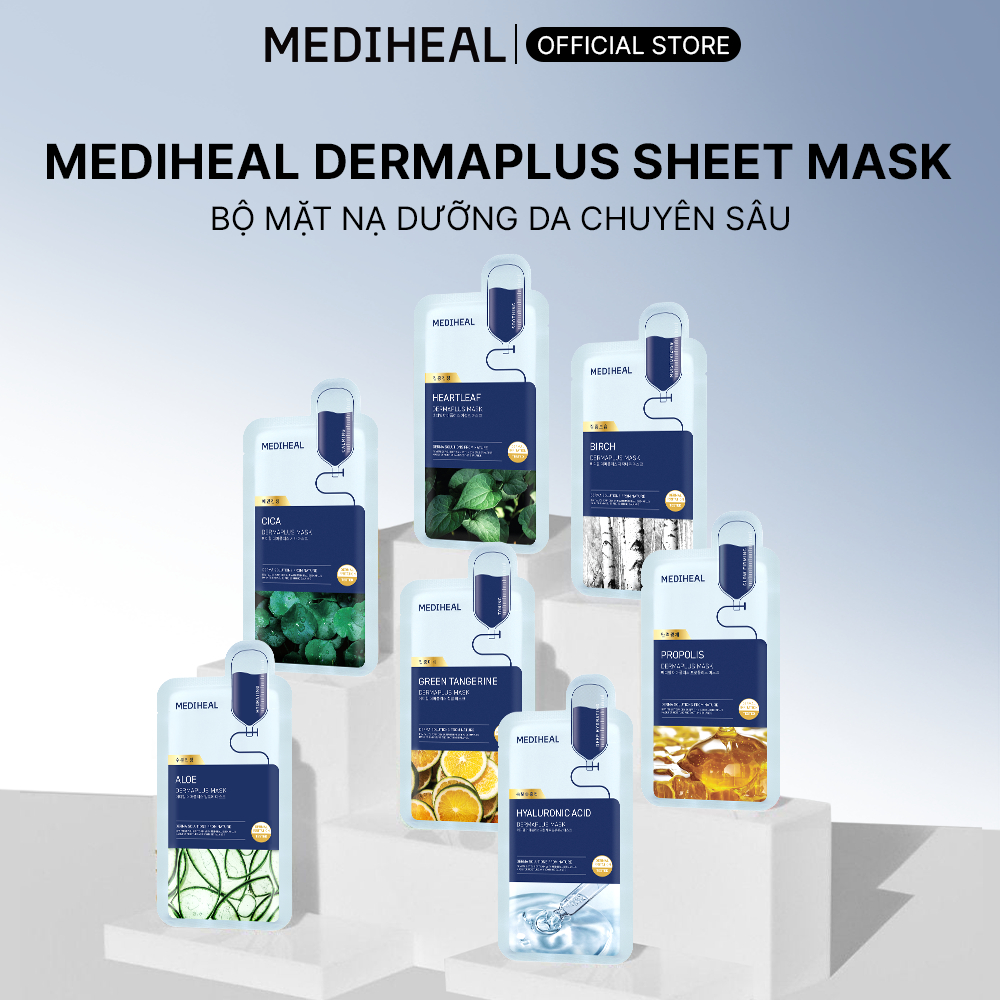[KOL1] Combo 10 Mặt Nạ dưỡng da Mediheal Dermaplus Sheet Mask 22ml