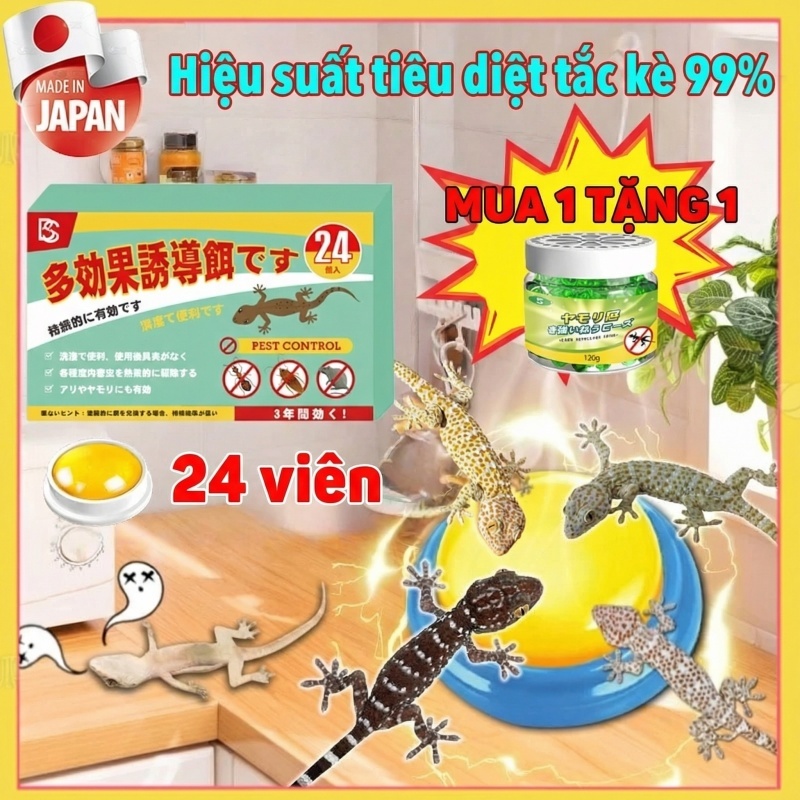 🦎Mua 1 Tặng 1🦎 Thuốc diệt thằn lằn bả diệt thằn lằn thuốc đuổi thằn lằn Mỗi hộp 24 viên / hộp