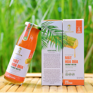 Mật hoa dừa Sokfarm hữu cơ hũ 250g - Thay thế đường tinh luyện, giàu Kali, tốt cho sức khỏe, tự nhiên
