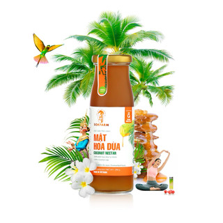 Mật hoa dừa Sokfarm hữu cơ hũ 250g - Thay thế đường tinh luyện, giàu Kali, tốt cho sức khỏe, tự nhiên