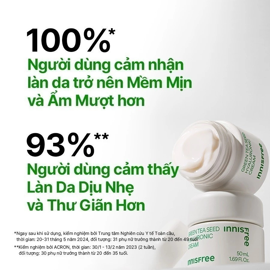 Kem Dưỡng Da Chiết Xuất Trà Xanh nnisfree Green Tea Seed Hyaluronic Cream 50ml