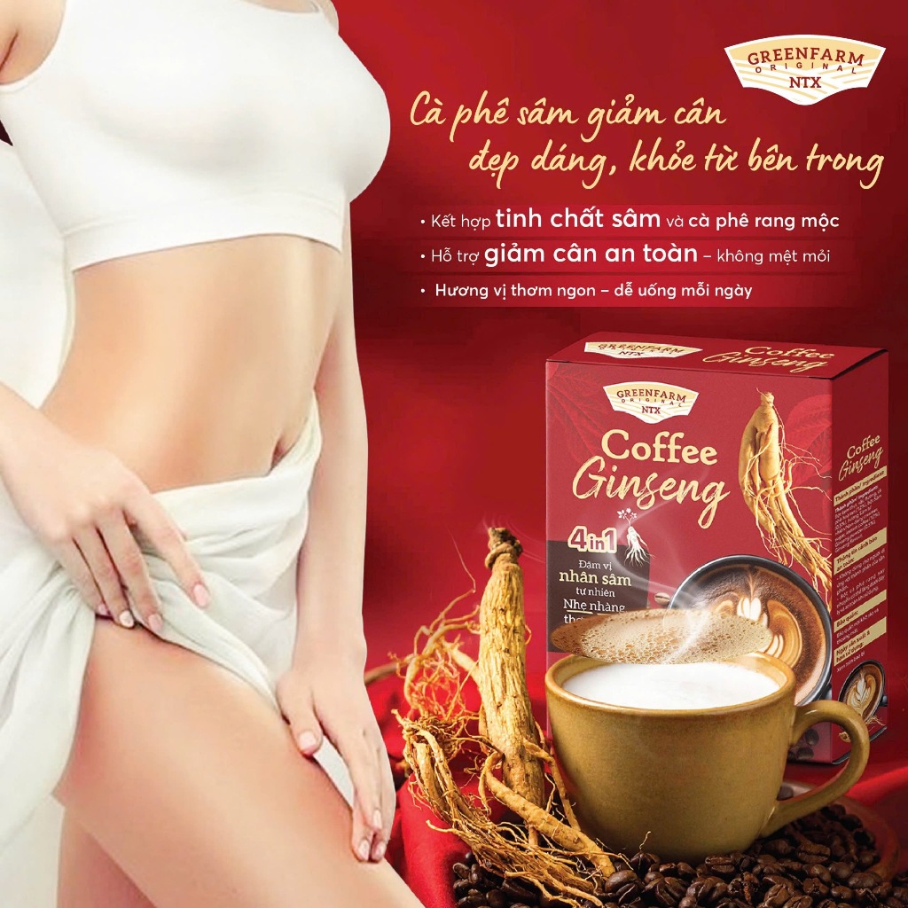(COMBO 6 HỘP) Cà Phê Sâm GINSENG - Tăng Cường Sức Khỏe, Bổ Sung Năng Lượng - TANY CAFE - 1 Hộp 10 Gói x 12g