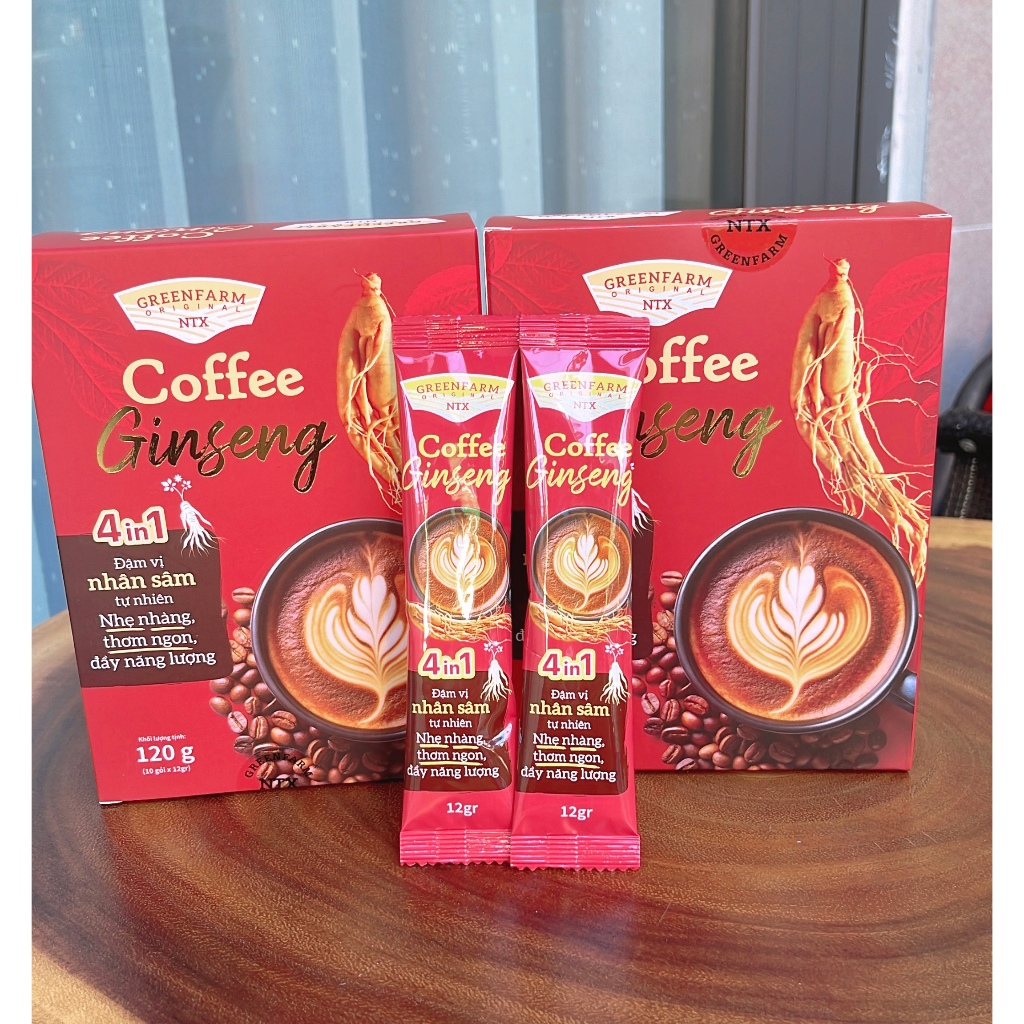 (COMBO 6 HỘP) Cà Phê Sâm GINSENG - Tăng Cường Sức Khỏe, Bổ Sung Năng Lượng - TANY CAFE - 1 Hộp 10 Gói x 12g