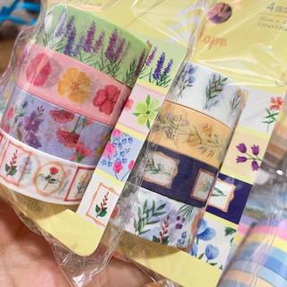 VPP Nhật Bản 🇯🇵 Set 4 / 10 Cuộn Washi Chủ đề Hoa - Chạng vạng- Hoàng Hôn - Buổi Sáng - Ánh Biển♥ Băng keo Giấy Trang Trí