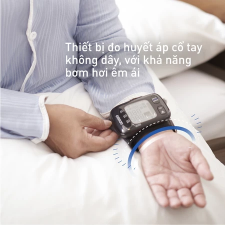 Máy Đo Huyết Áp Cổ Tay Tự Động OMRON HEM-6232T Bluetooth