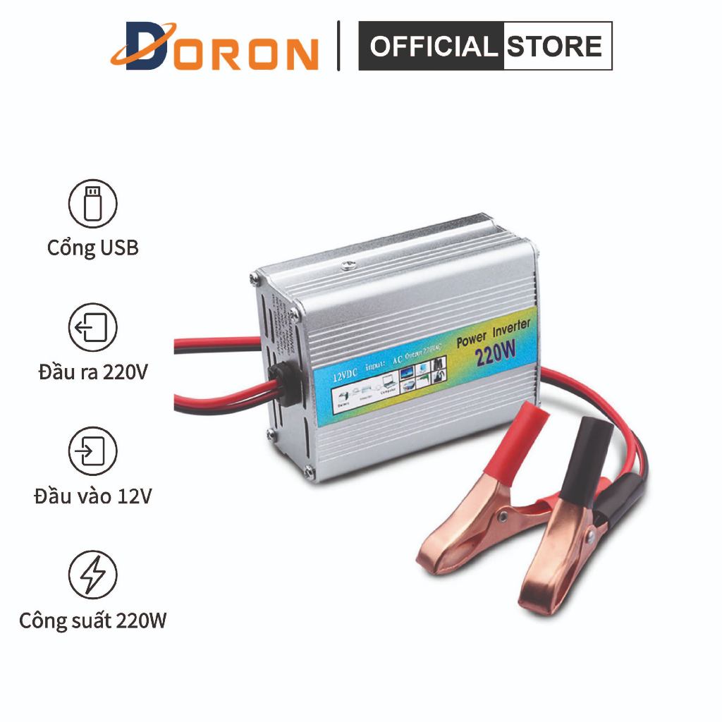 Bộ đổi nguồn điện LONY 220W sử dụng thiết bị gia đình lúc khẩn cấp