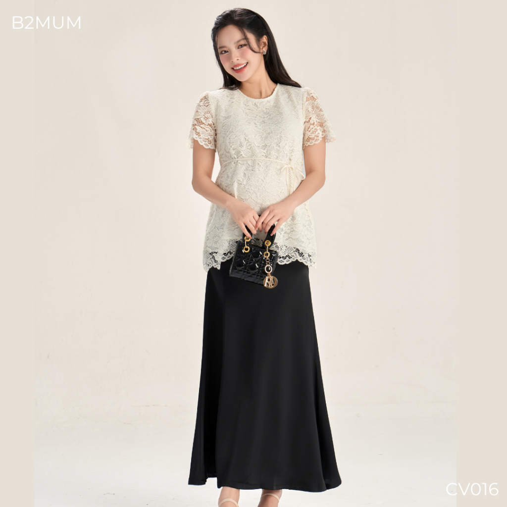 Chân Váy Bầu Đuôi Cá, Giấu Bụng Tôn Dáng, Chất Lụa Tô Châu, Mặc Đi Làm Đi Chơi - Guno Skirt CV016 By B2MUM