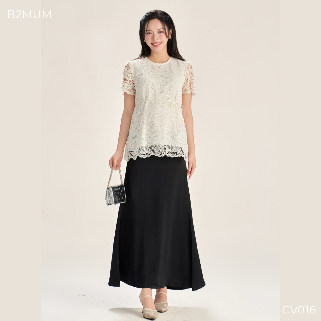 Chân Váy Bầu Đuôi Cá, Giấu Bụng Tôn Dáng, Chất Lụa Tô Châu, Mặc Đi Làm Đi Chơi - Guno Skirt CV016 By B2MUM