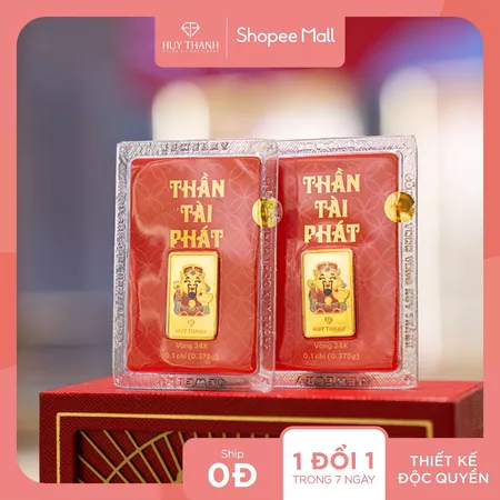 Quà Tặng Thần Tài Phát LNTHANTAIPHAT 0,1 Chỉ Vàng 24k Huy Thanh Jewelry (KÈM LÌ XÌ)