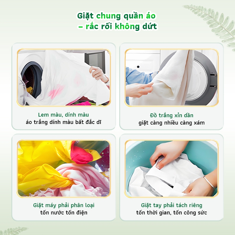 Giấy Hút Màu & Chống Phai Grepower – Giấy bảo vệ chống bẩn cho máy giặt, tấm bảo vệ ngăn phai màu và giữ màu sắc quần áo