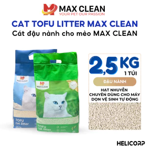 Cát Vệ Sinh Cho Mèo, Cát Mèo Đậu Nành Tofu Max Clean 2.5KG