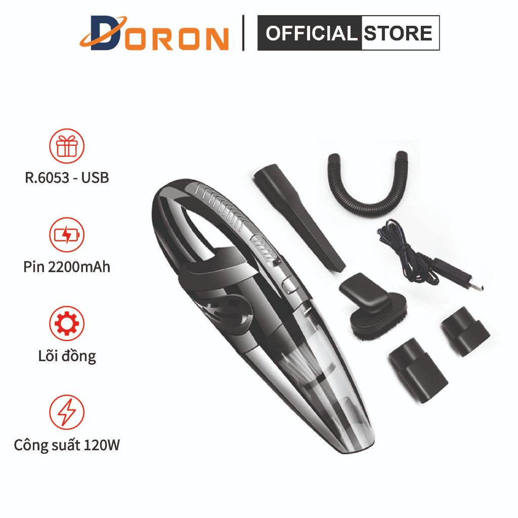 Máy hút bụi khô và ướt R.6053 120W công suất lớn lực hút khỏe
