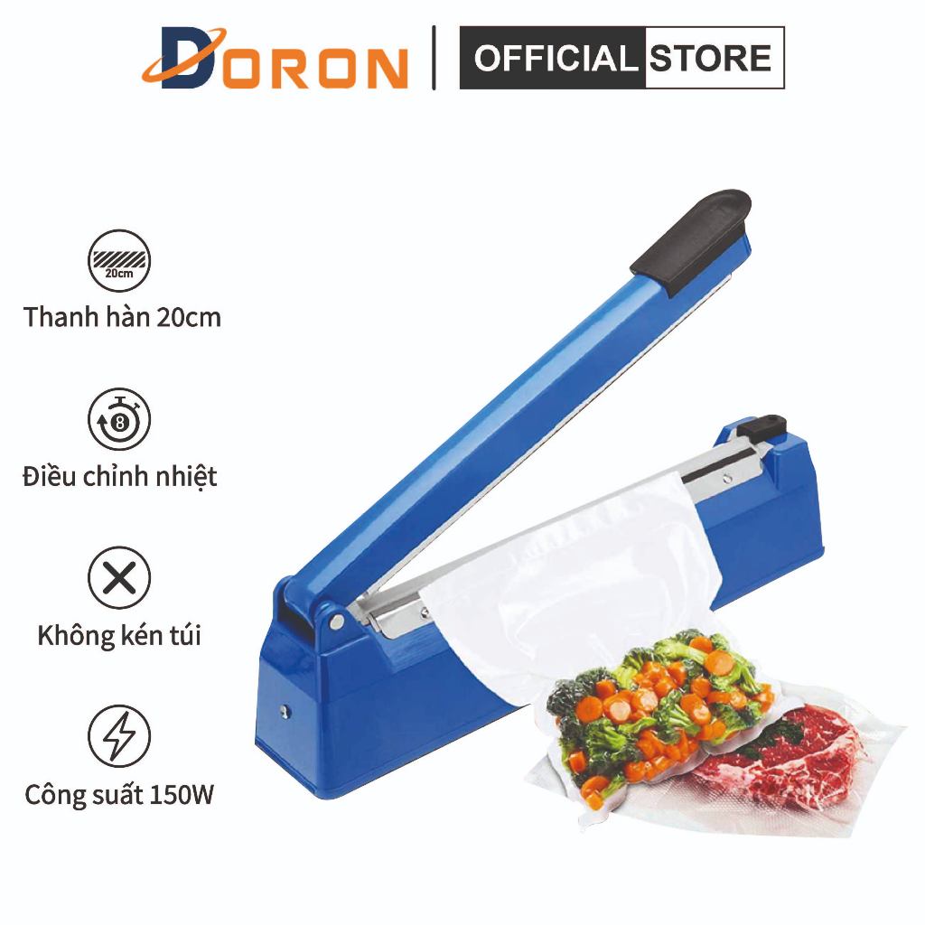 Máy hàn miệng túi PFS-200 đa năng dán túi nilon, zip bạc, túi giấy craft