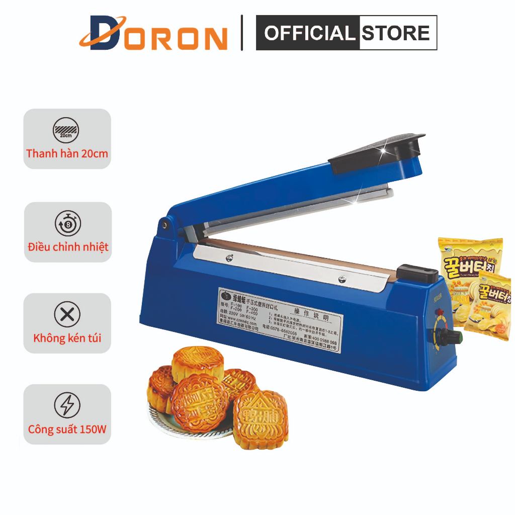 Máy hàn miệng túi PFS-200 tự ngắt an toàn, đường hàn đẹp, tặng dây hàn phụ
