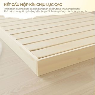 Giường Pallet Hộp 4 Mặt 1m2x2m 1m4x2m 1m6x2m 1m8x2m Khung Giường Ngủ Gỗ Thông Tự Nhiên, Giá Rẻ