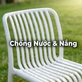 Ghế sân vườn nhựa PP, chống thấm nước, chống nắng không phai màu, thiết kế đơn giản sang trọng, bền bỉ và thoải mái