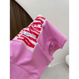 Áo Thun Nữ ( Joie Trendy ) Cotton 100% In Hình VENEZIA ITALY - Áo Phông Màu Hồng Cổ Tròn Mềm Mịn Thấm Hút