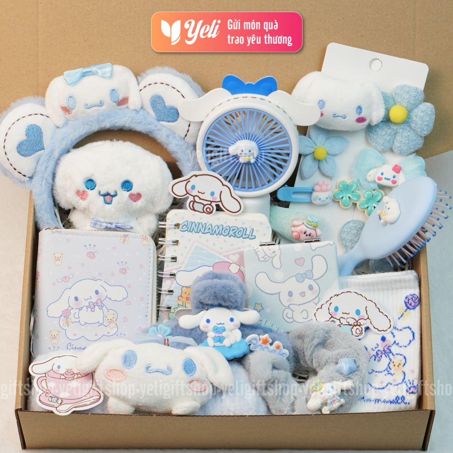 Set Quà Cinnamoroll Tặng Sinh Nhật Bạn Bè, Người Thân, Người Yêu, Bé Gái, Set Quà Tặng Cinnamoroll