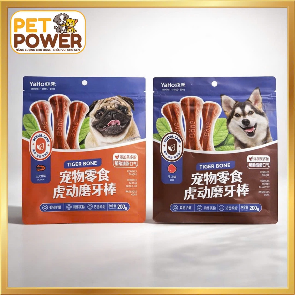Xương Gặm YaHo 200g Cho Chó – Hỗ Trợ Làm Sạch Răng, Thơm Miệng, Bổ Sung Dinh Dưỡng