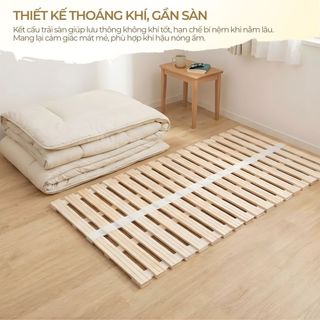 Giường Gỗ Pallet Cuộn Giá Rẻ Nhiều Kích Thước 1m2 1m4 1m6x2m 1m8x2m Gỗ Tự Nhiên Thiết Kế Cuộn Giá Rẻ
