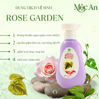 [MUA1TẶNG1] Dung Dịch Vệ Sinh ROSE GARDEN Hộp 150ml MỘC AN Từ Lá Trầu Không, Nha Đam, Tía Tô, Bạc Hà