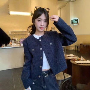 Áo Khoác Dạ Tweed Tiểu Thư Sang Chảnh Cổ Tròn❤️(hàng order 7-15 ngày )
