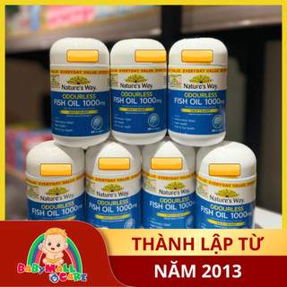 Viên Dầu Cá Odourless Fish Oil 1000mg NATURE’S WAY Bổ Sung EPA DHA Hộp 80 Viên