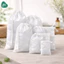 Túi dây rút 3II HOME vải Taffeta210T màu trắng sợi Polyester đựng mỹ phẩm trang sức vật dụng cá nhân