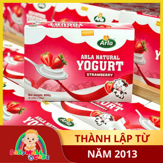 Sữa Chua Arla Natural Yogurt – Strawberry/Cherry – Lốc 6 Hộp x 100g, Mịn – Ít Ngọt – Dễ Ăn Cho Bé