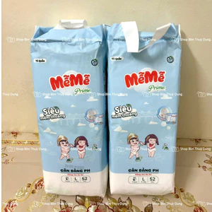 Tã bỉm Mễ Mễ Prime Mềm Mỏng - Siêu Thấm - Khô Thoáng Size Quần M58/L52/XL50/XXL46/XXXL42