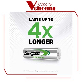 Pin sạc AA Energizer Recharge 2000mAh, size chuẩn, tương thích mọi thiết bị